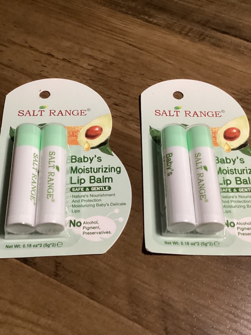 Salt Range Baby Moisturizing Lip Balm Bundle 0.18 oz each 2 packs (4 lip balm)